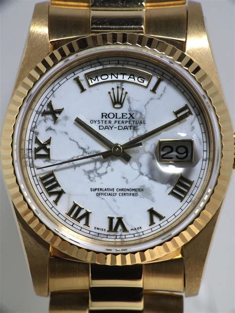 1991 Rolex Day Date Marble Dial Ref. 18238 (Full Set + RSC